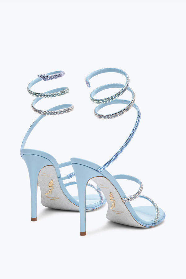 Cleo Light Blue Sandal With Degrad&eacute; Crystals 105