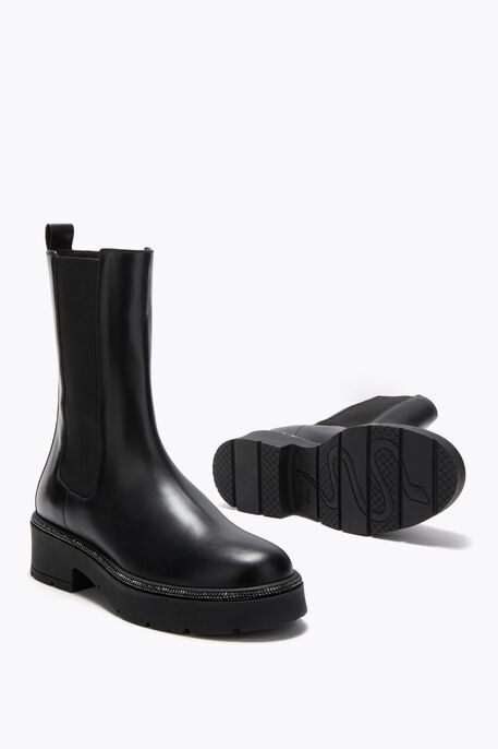 BIKA BLACK ANKLE BOOT WITH CRYSTALS 50 BIKA BLACK ANKLE BOOT WITH CRYSTALS 50