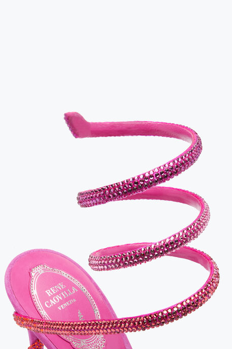 Margot Sandale mit Degrad&eacute;-Kristallen in Shocking Pink 105