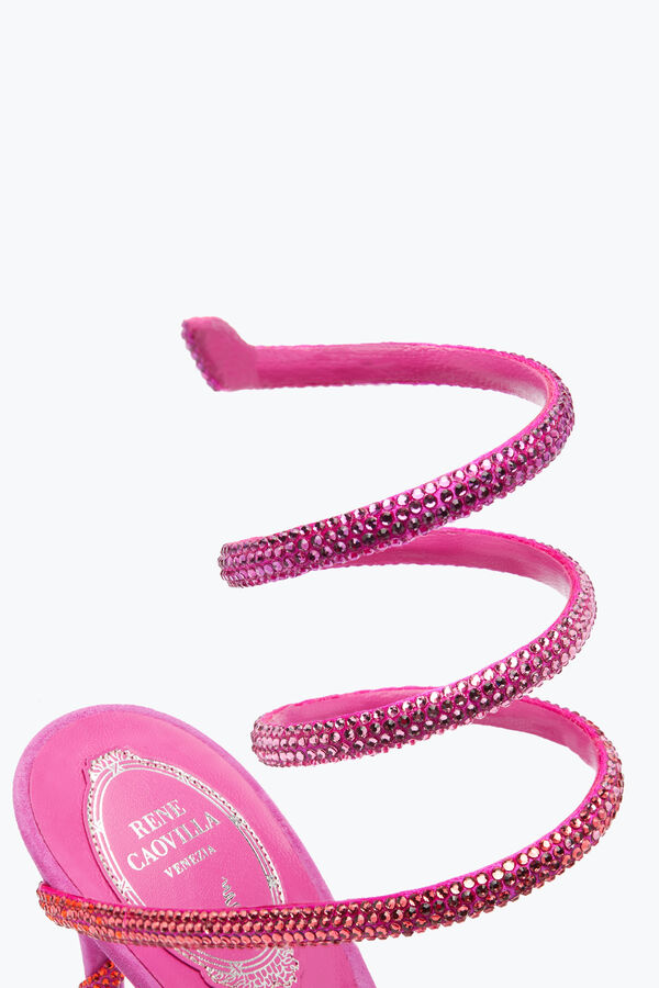 Margot Shocking Pink Sandal With Degrad&eacute; Crystals 105