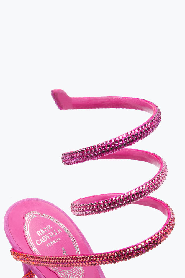 Margot Sandale mit Degrad&eacute;-Kristallen in Shocking Pink 105