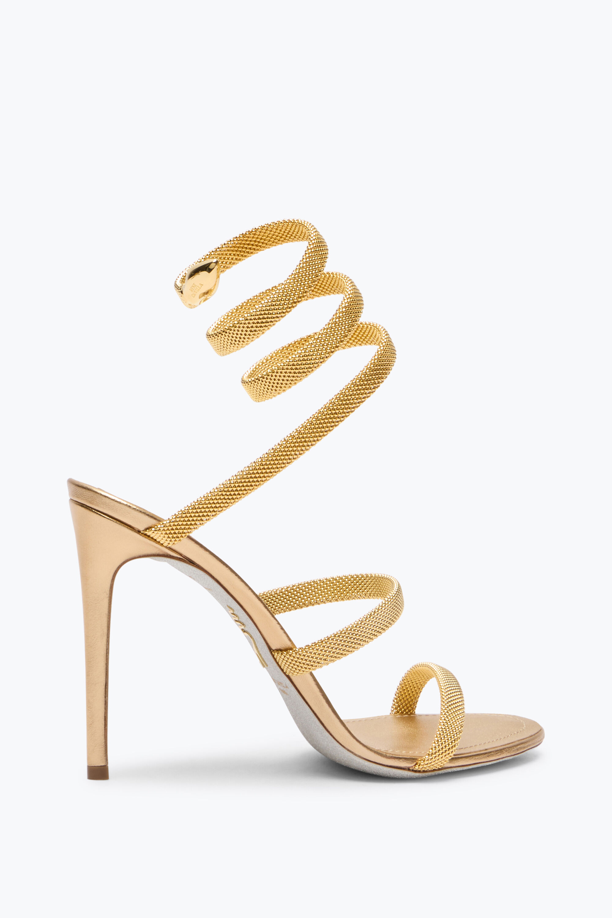 Jeweled Trigold Cleo Gold Sandal 105 | Rene Caovilla®