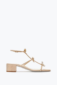 Caterina Kristall-Beige Sandale 35