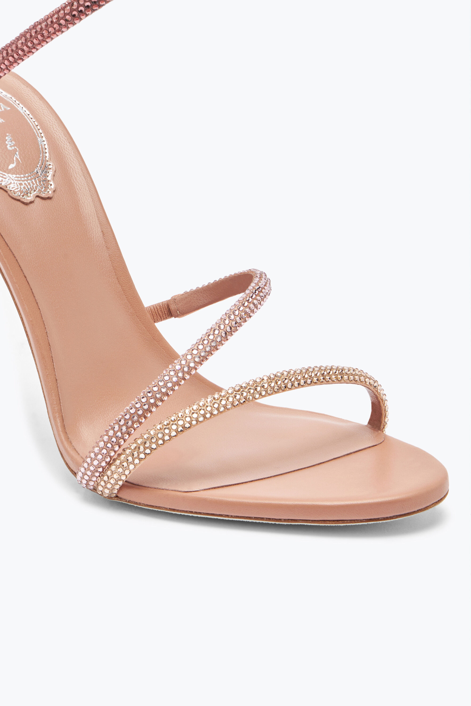 Sandales Sandale Margot Vieux Rose Avec Cristaux 105 en Nude pour Femme Rene Caovilla