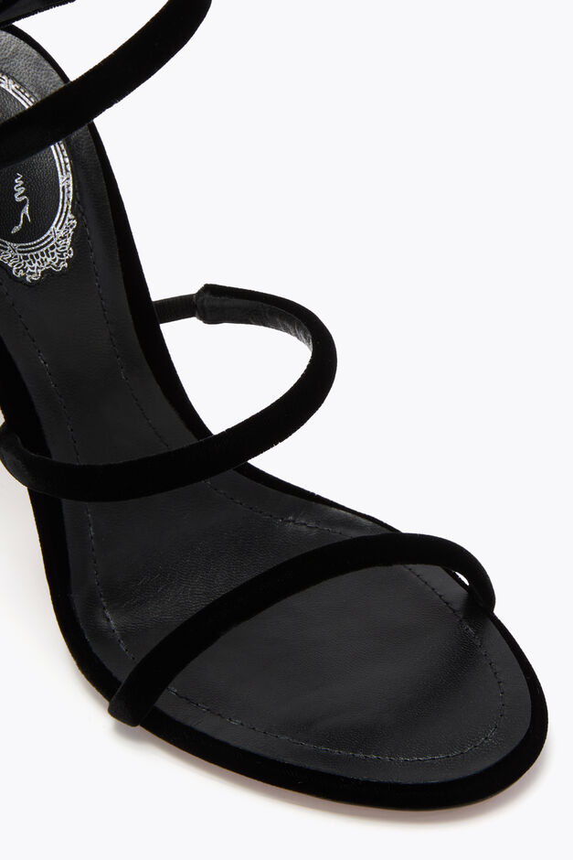 CLEO BLACK VELVET SANDAL 105 CLEO BLACK VELVET SANDAL 105