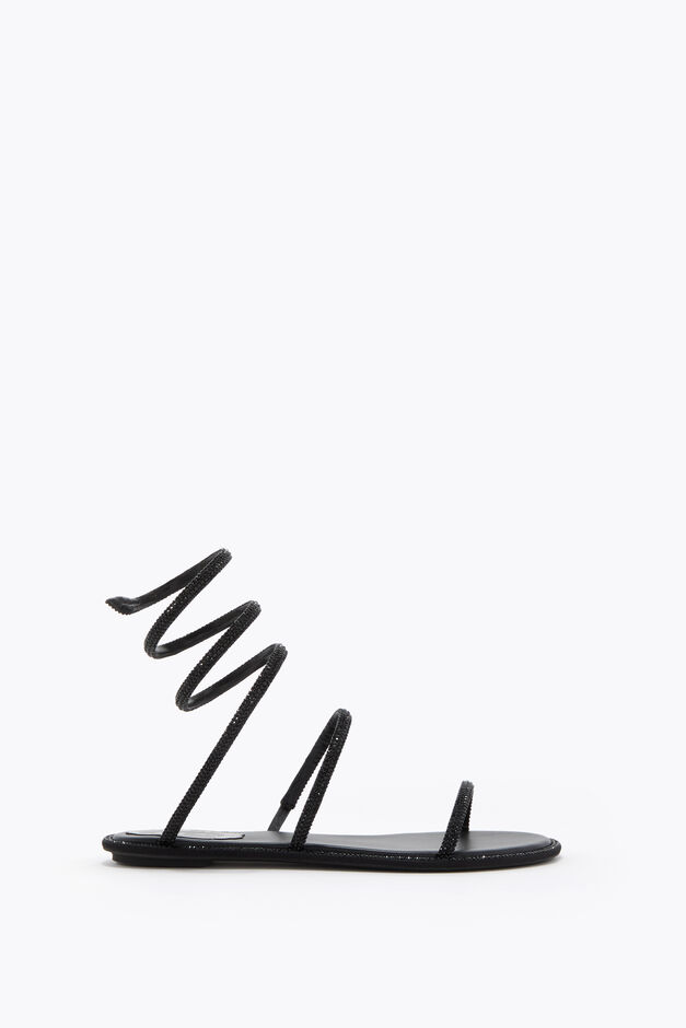 CLEO BLACK FLAT SANDAL 10