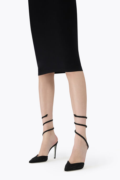 ESCARPIN CLEO NOIR DAMASS&Eacute; 105