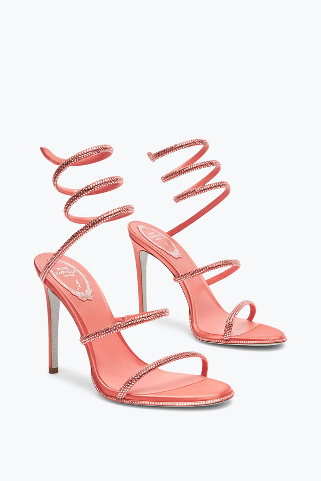 Cleo Peach Sandal With Crystals 105 Cleo Peach Sandal With Crystals 105