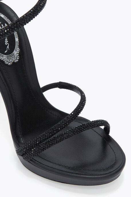 MARGOT BLACK PLATFORM SANDAL 120
