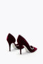 ONDA BURGUNDY VELVET PUMP 100