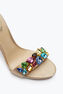 Sandale Roxanne nude avec pierres multicolores 105
