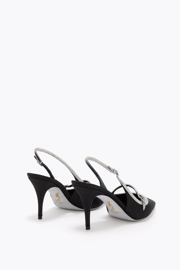LILY SCHWARZ UND SILBER SLINGBACK 80