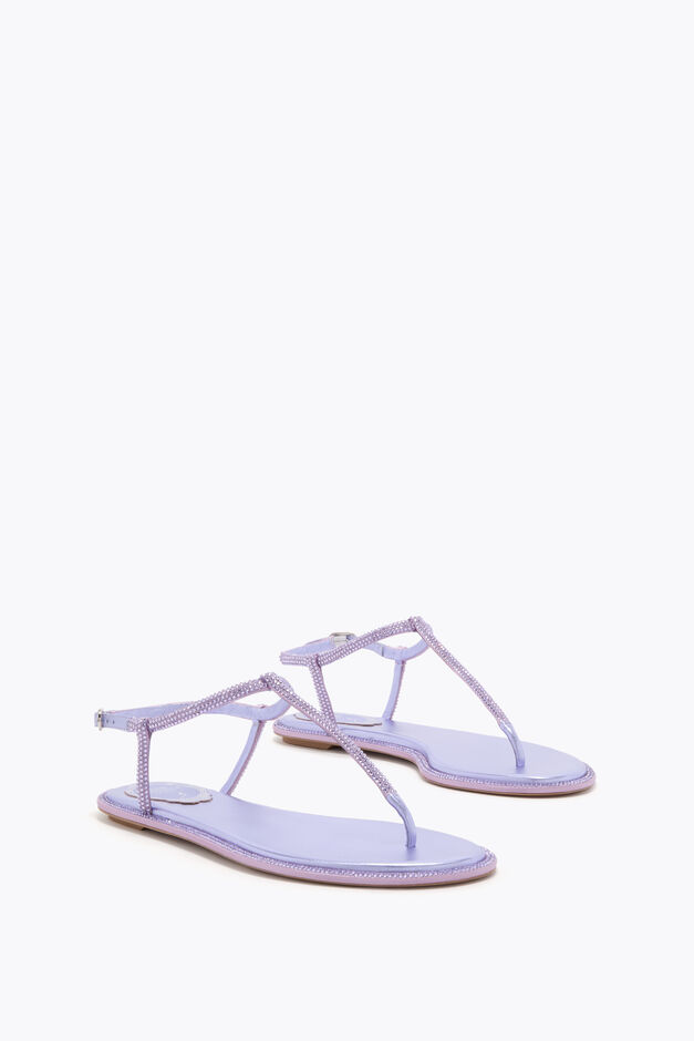 DIANA SANDALE MIT KRISTALLEN 10 IN FLIEDER