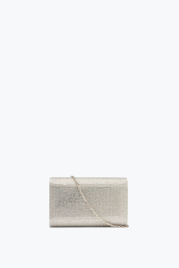 Silberfarbene Schmuck-Clutch Aida