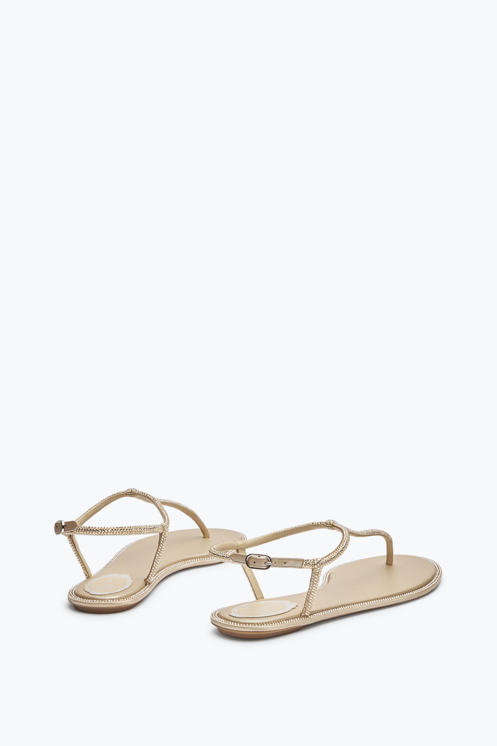 Beige t deals strap sandals