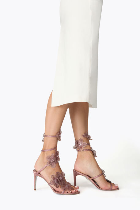 PEACH FLOWER BLUSH PINK SANDAL 80 PEACH FLOWER BLUSH PINK SANDAL 80