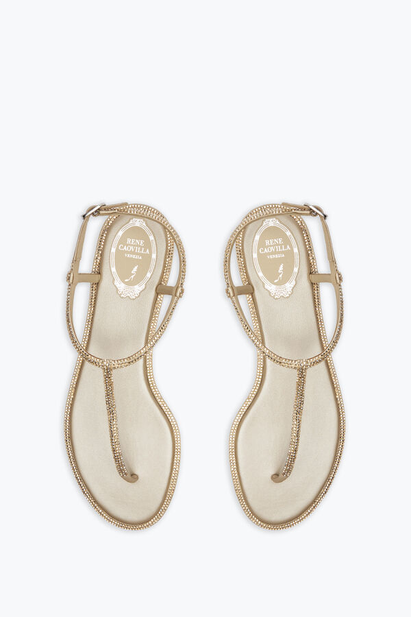 Diana 米色水晶凉鞋 10