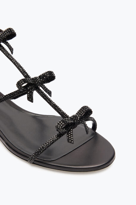 CATERINA BLACK FLAT SANDAL 10