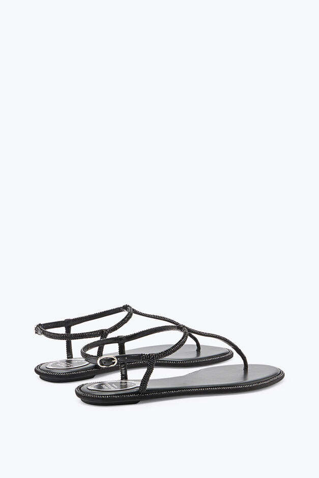 DIANA CRYSTAL BLACK SANDAL 10 DIANA CRYSTAL BLACK SANDAL 10