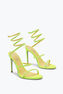 Cleo Yellow Fluo Sandal With Crystals 105