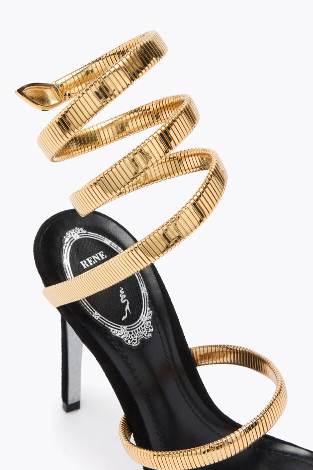 JUNIPER BLACK AND GOLD SANDAL 105