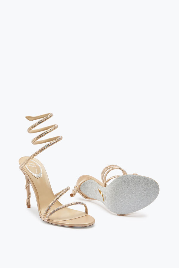 Margot Crystal Gold Sandal 105