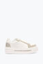 XTRA WHITE-SILVER SNEAKER WITH CRYSTALS 50