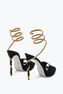 Margot Black Suede And Gold Platform Sandal 120