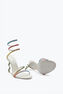 Sandalo Margot Bianco Con Cristalli Arcobaleno 105