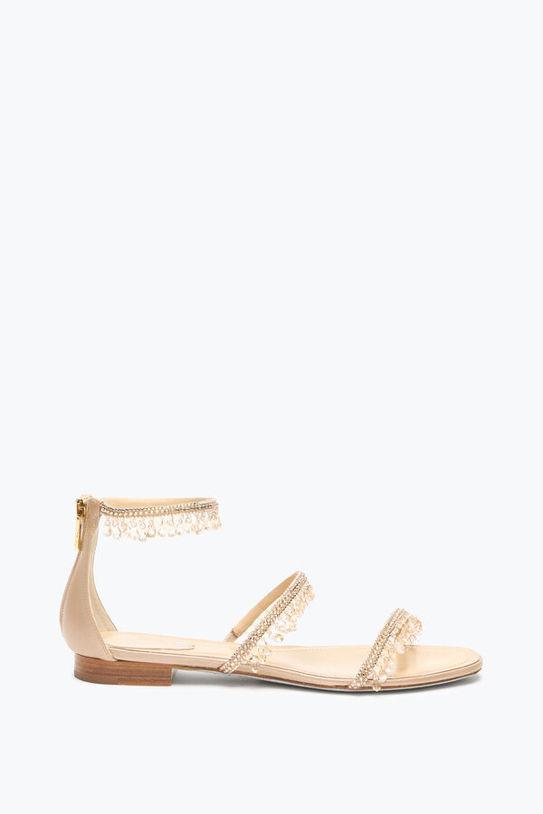 CHANDELIER NUDE FLAT SANDAL 10