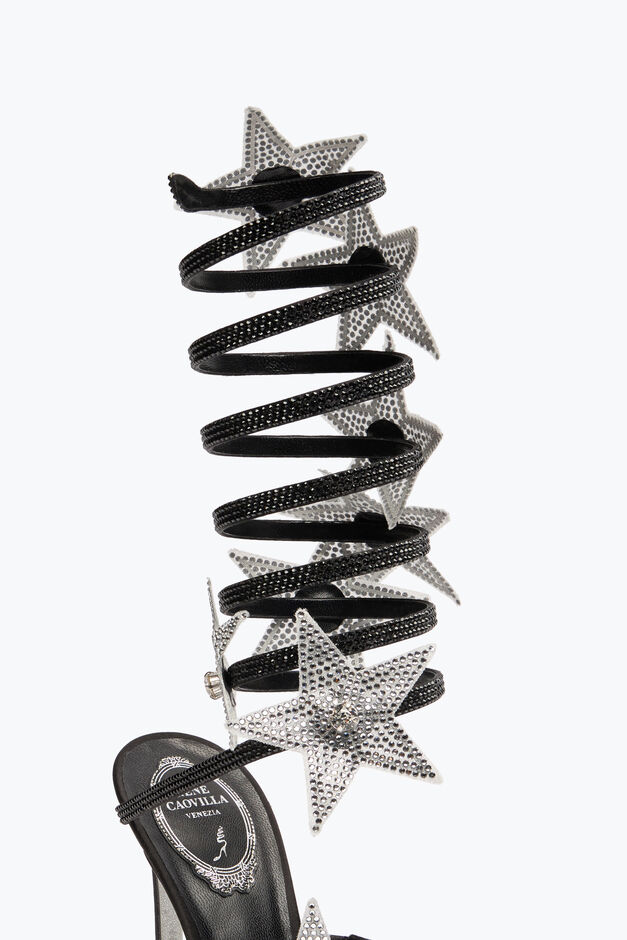 SUPER CLEO STAR BLACK & SILVER SANDAL 105 SUPER CLEO STAR BLACK & SILVER SANDAL 105