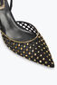 Carrie Black And Gold Slingback 60