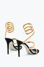 Juniper Black Suede And Gold Sandal 105