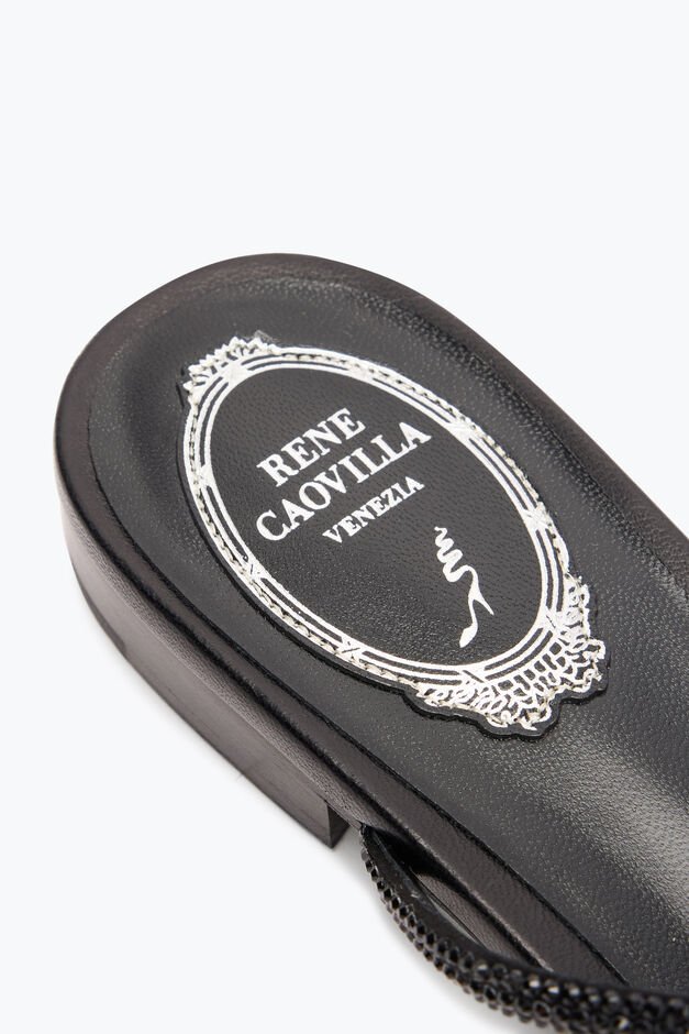 CATERINA BLACK FLAT SANDAL 10 CATERINA BLACK FLAT SANDAL 10