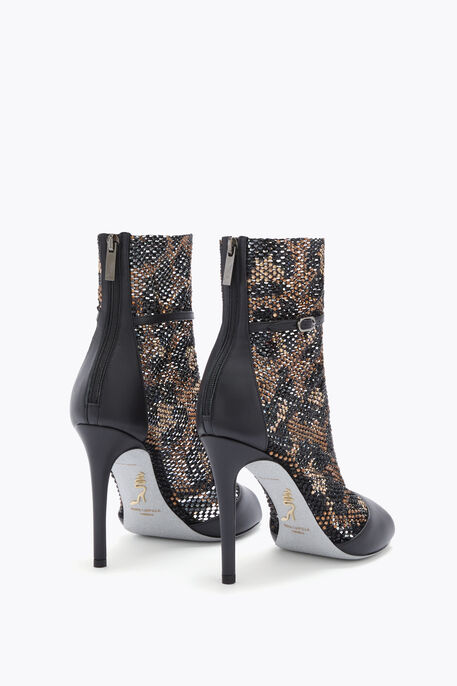GALAXIA BLACK LEOPARD-PRINT SANDAL 105