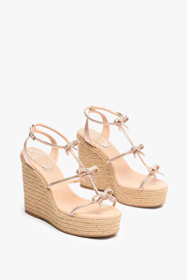 CATERINA POWDER PINK WEDGE SANDAL 120