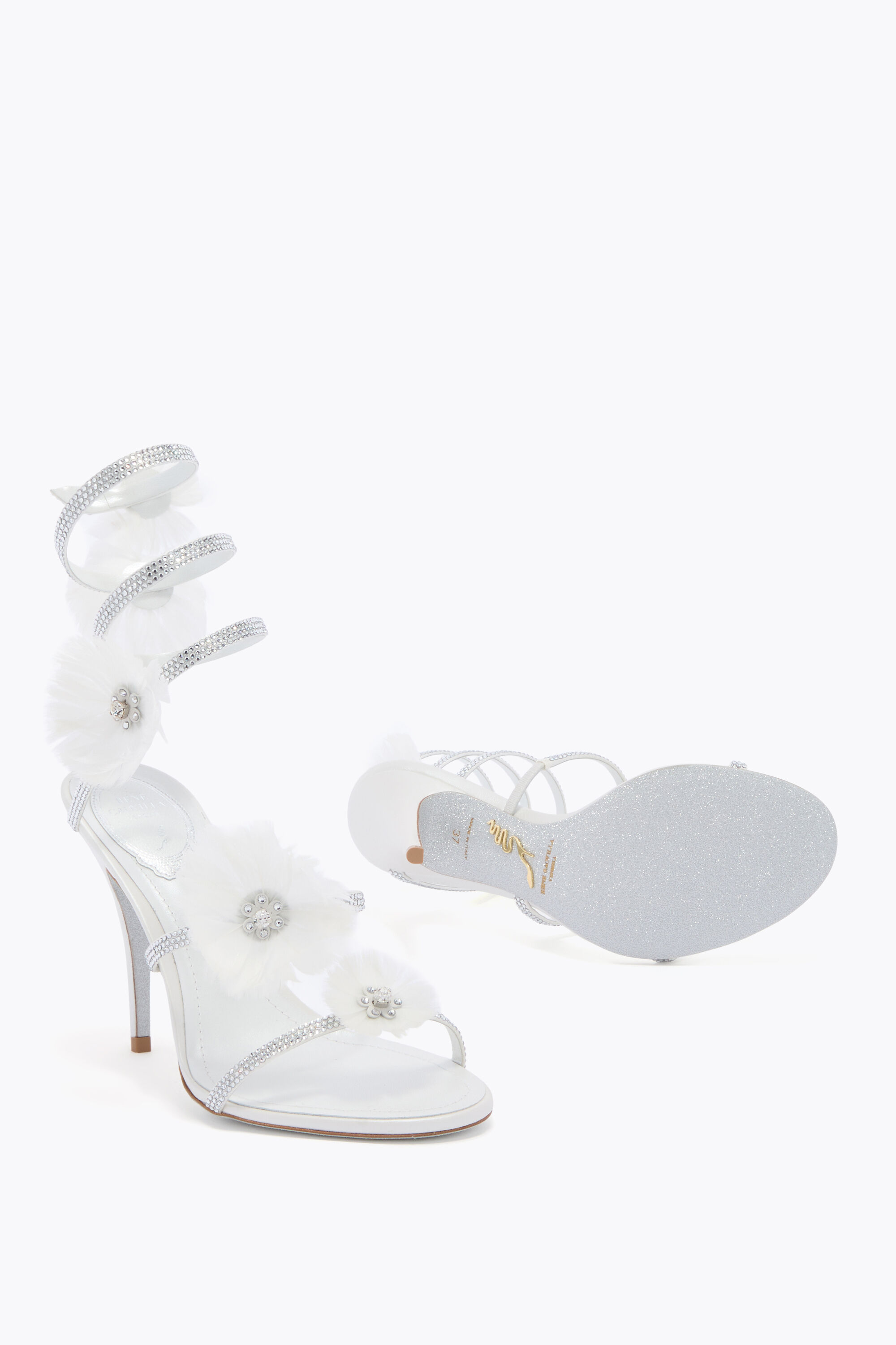 Jeweled sandals with crystals and gems | Rene Caovilla®