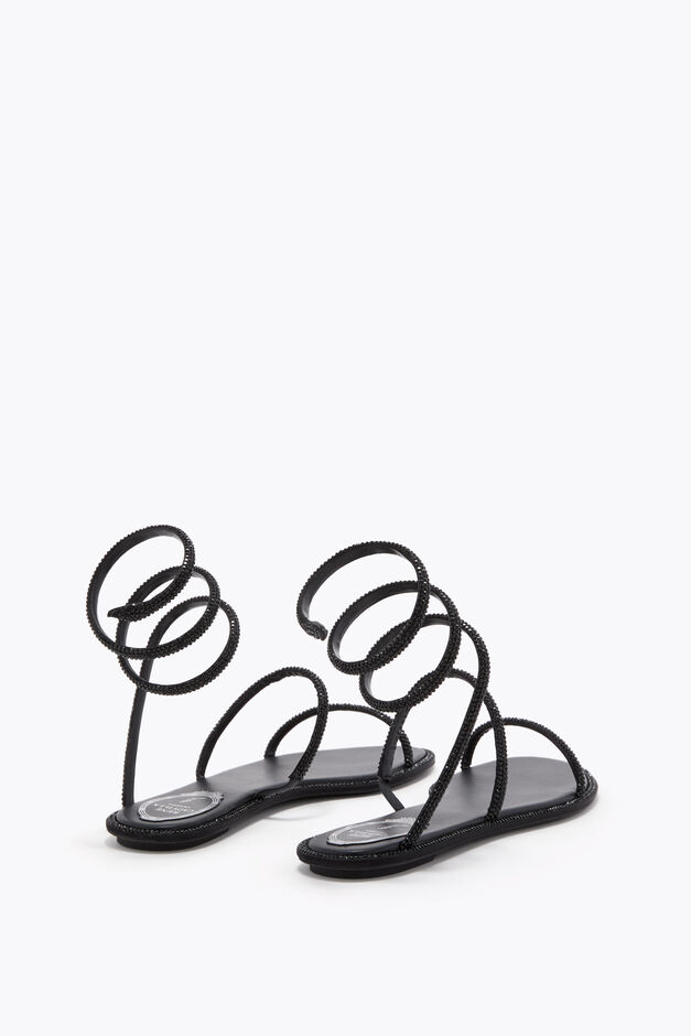 CLEO BLACK FLAT SANDAL 10