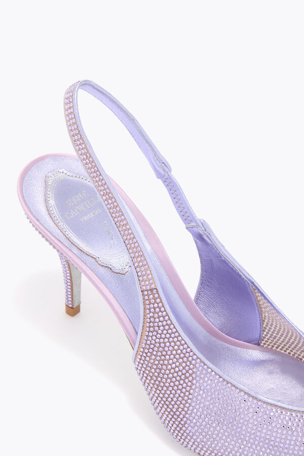 JINNY METALLIC VIOLET SLINGBACK 80