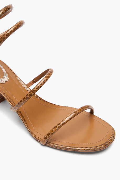 CLEO COGNAC AYERS LEATHER SANDAL 50