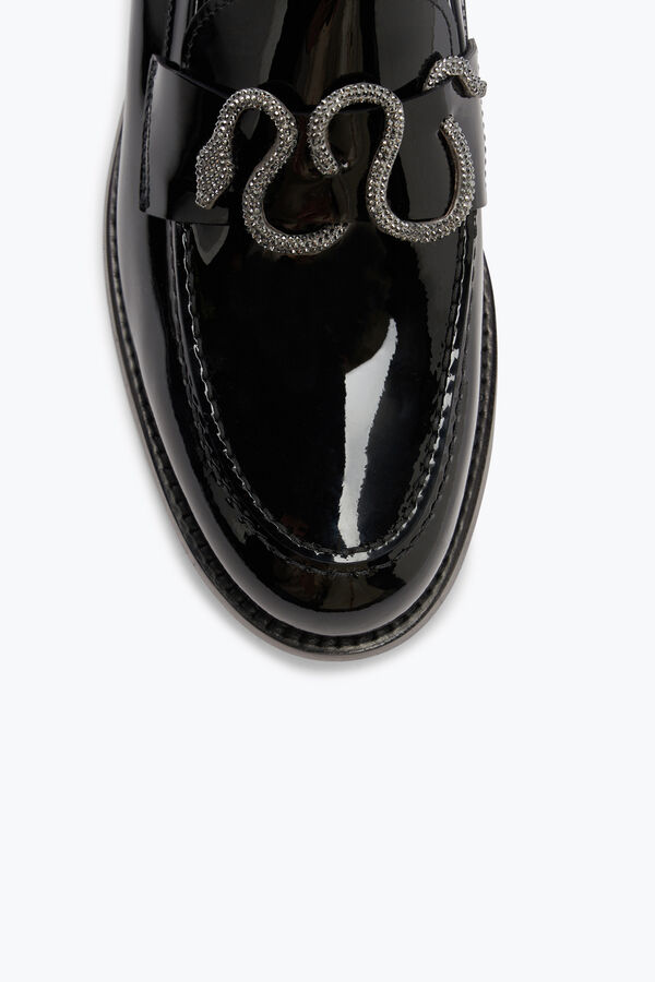 Morgana 黑色水晶乐福鞋 20