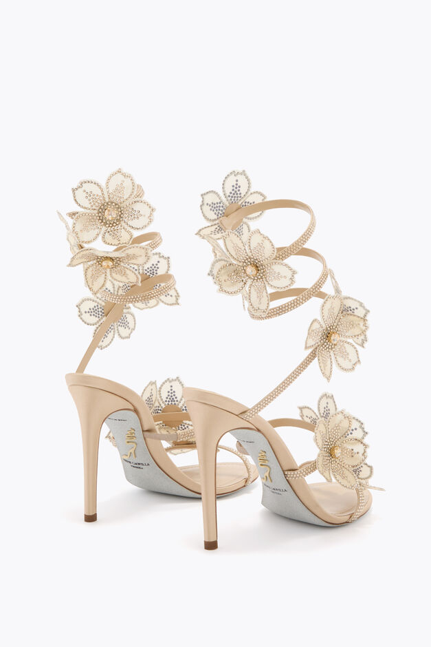 PEACH FLOWER GOLD SANDAL 105