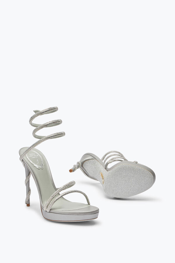 Margot Silver Platform Sandal 120