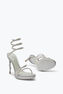 MARGOT SILVER PLATFORM SANDAL 120