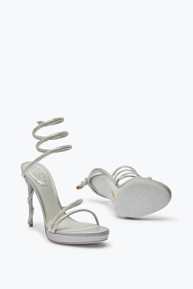 MARGOT SILVER PLATFORM SANDAL 120 MARGOT SILVER PLATFORM SANDAL 120