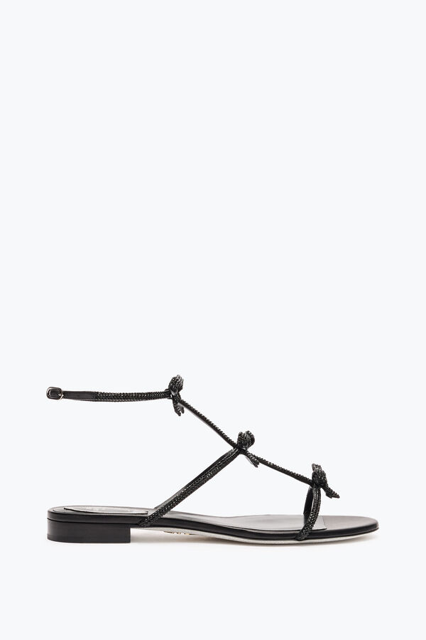 CATERINA SCHWARZE FLACHE SANDALE 10