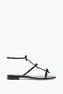 CATERINA BLACK FLAT SANDAL 10