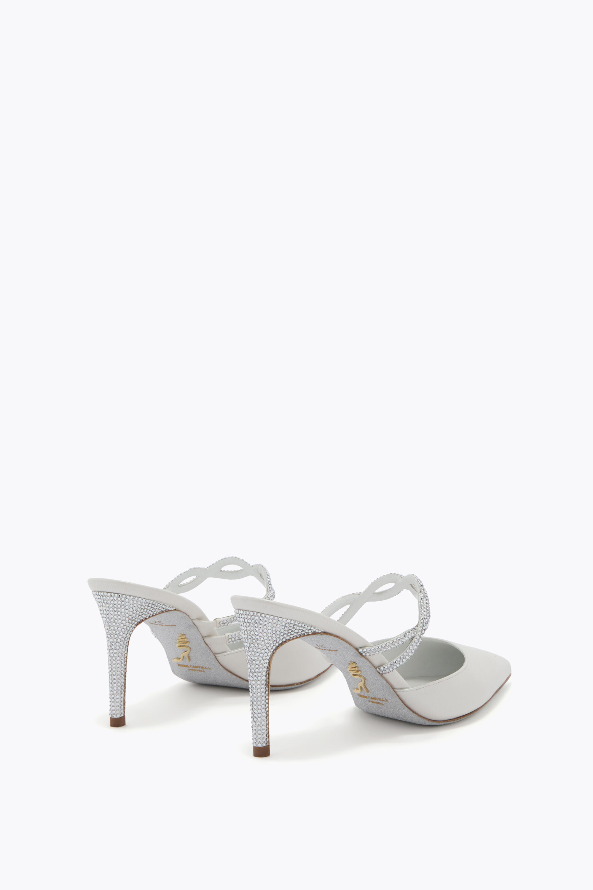 Jeweled BRAID IVORY MULE 80 | Rene Caovilla®