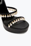 CHANDELIER BLACK PLATFORM SANDAL WITH PEARLS 130