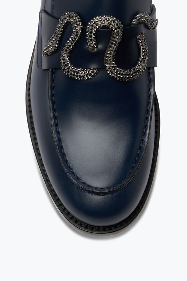 Morgana Blue Loafer With Black Matte Crystal 20